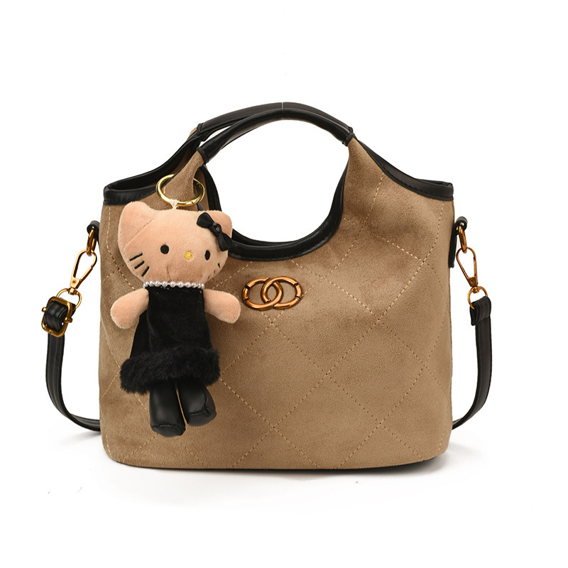 retro high-grade large-capacity handbag women's bag 2025 new frosted embroidery thread rhombic shoulder messenger bag cross-border Application Scenario