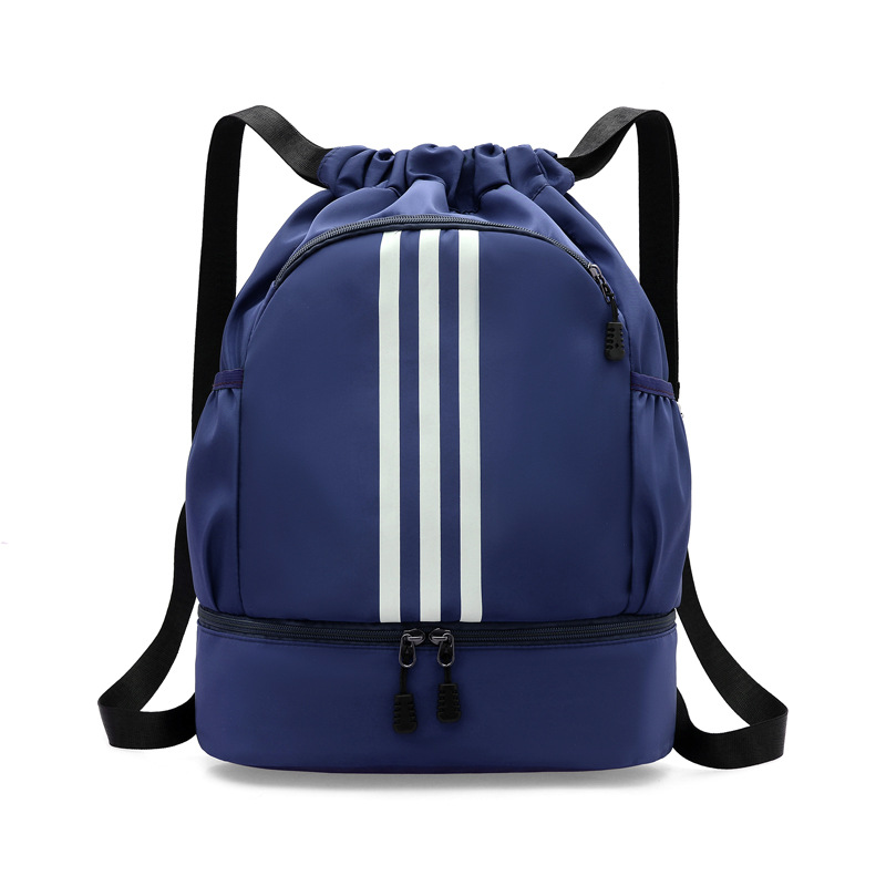 lightweight exercise double shoulder drawstring bag dry wet separation outdoor hiking cycling camping large-capacity backpack independent swimming full figure