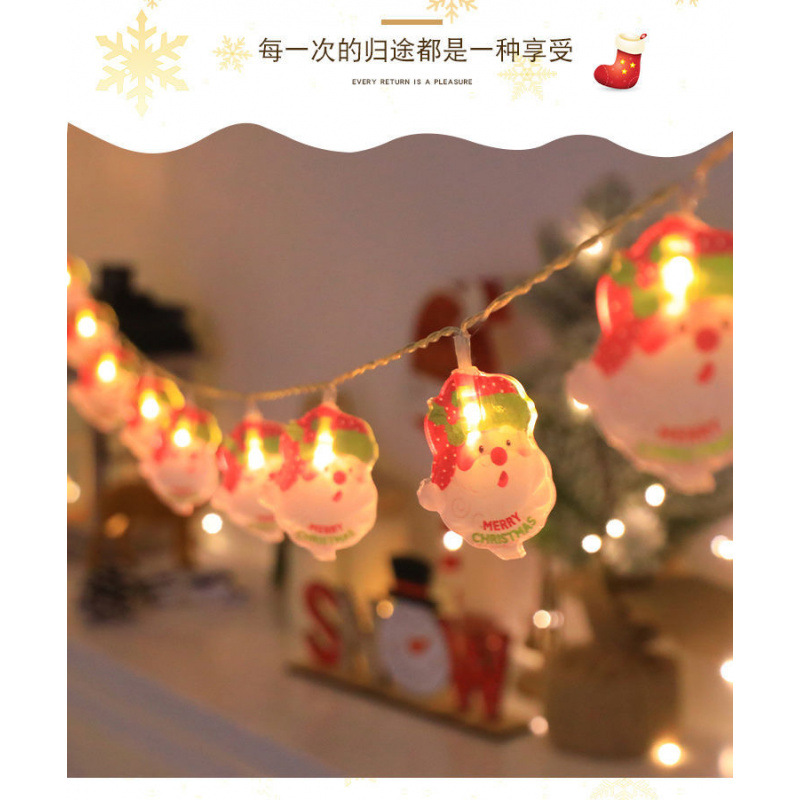 christmas string lights snowman old man christmas tree decorative lamp window shop scene arrangement creative pendants pendant Item Picture