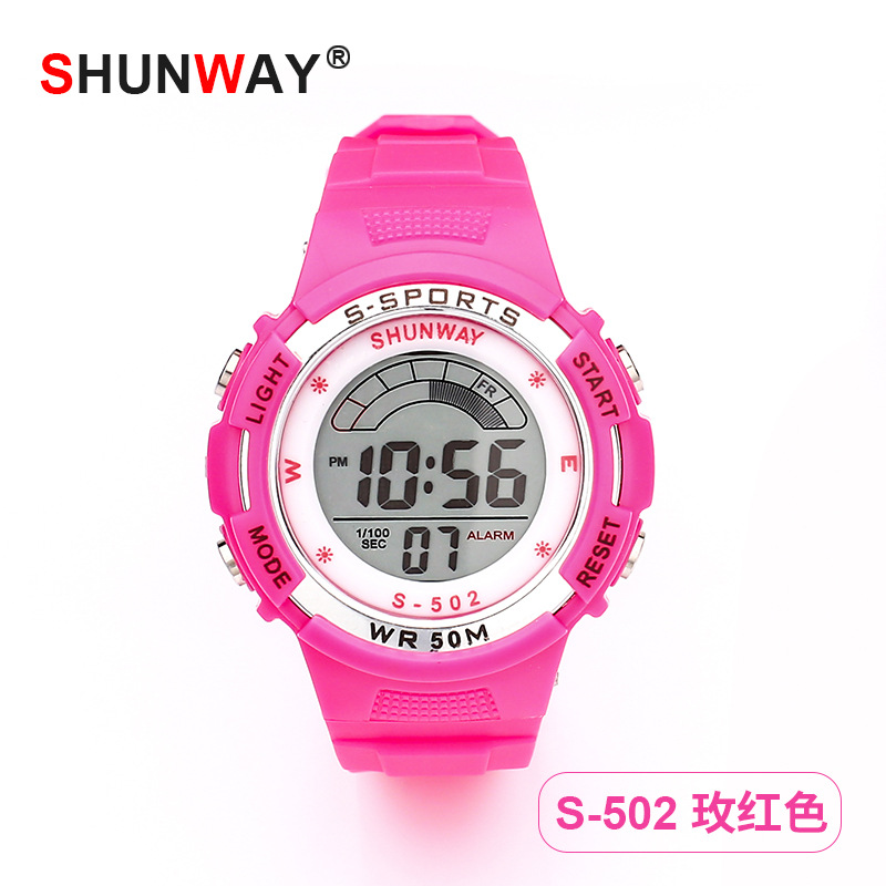 led luminous elementary school student sports watch simple 50m waterproof electronic watch children's multi-function watch wholesale details Picture