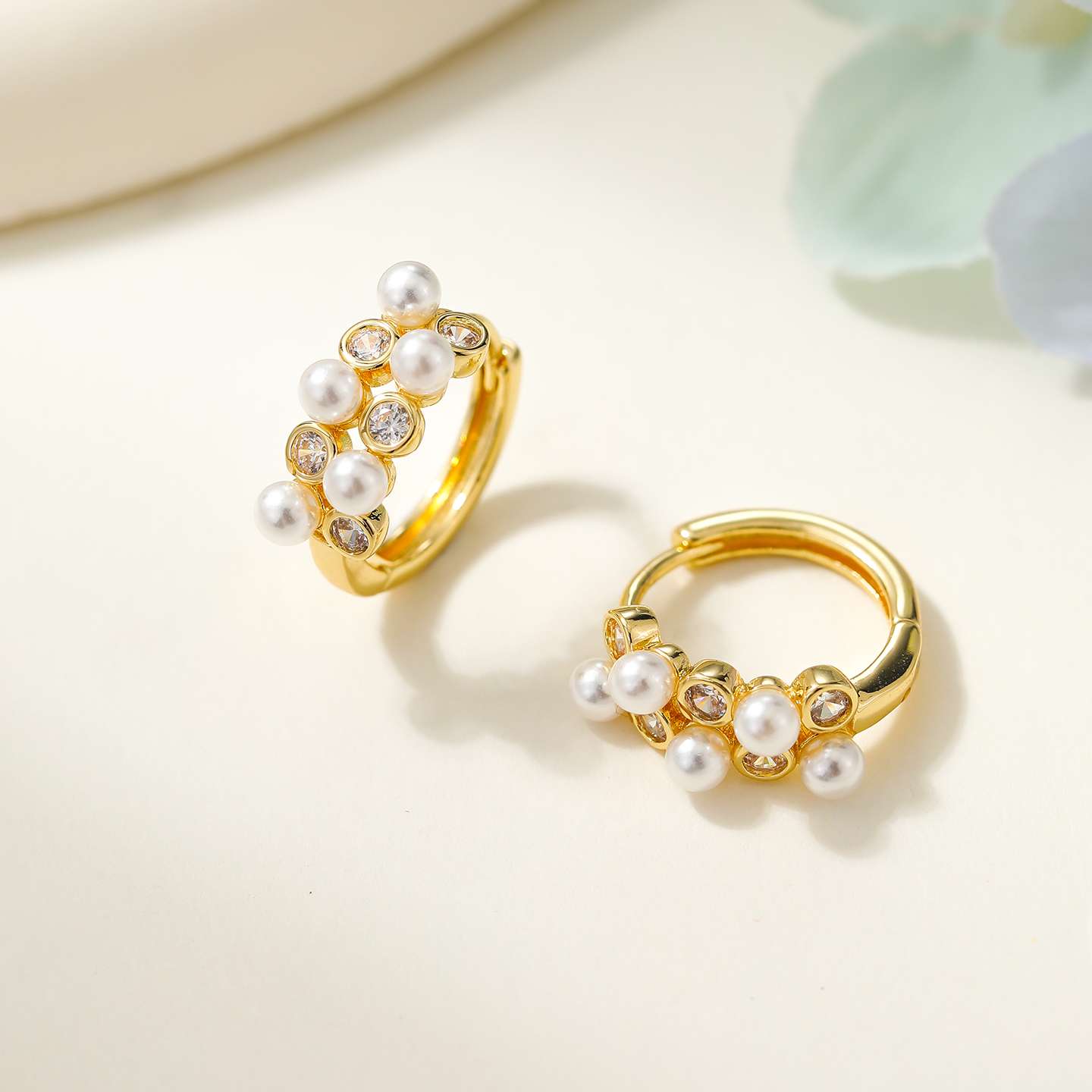 潮流耳钉耳针耳饰个性嘻哈贝壳饰品简约耳环配饰女男百搭时尚产品图