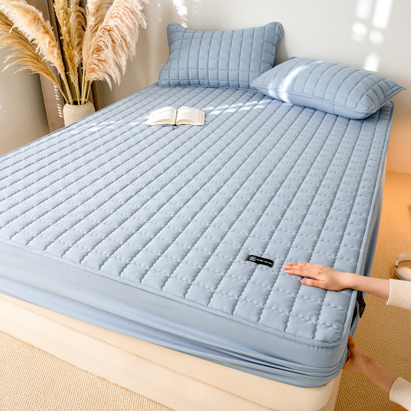new class a waterproof to prevent leakage of urine fitted sheet one-piece quilted bedspread mattress protective cover 2025 new bed sheets mattress cover summer Specification drawing