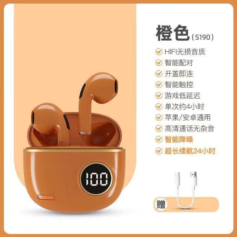 2025 new s190 good-looking sound quality is good wireless bluetooth headset small wear for a long time without pain low delay headset details Picture