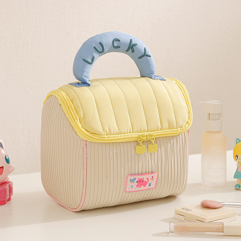dopamine house cosmetic bag women's large capacity partition portable 2025 new waterproof travel product carrying case Item Picture