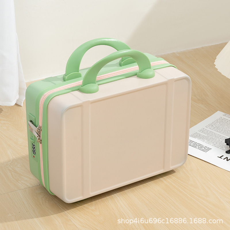 spot goods small suitcase mini cosmetic case 14-inch small box hand gift customized suitcase storage bag password suitcase Application Scenario