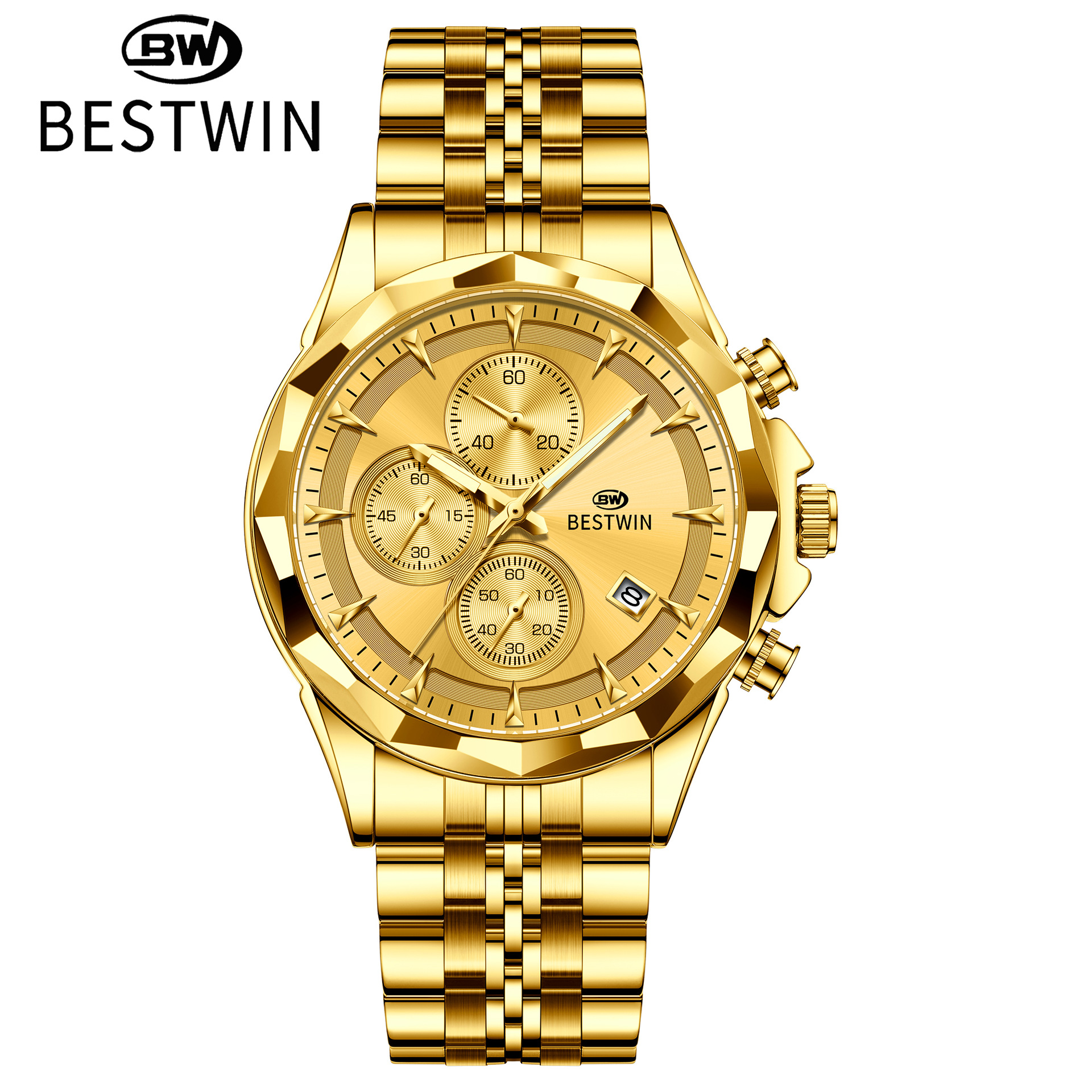 wristwatches men's watch male doctor bestwin luminous six-pin personal watch fashion men's watch Specification drawing