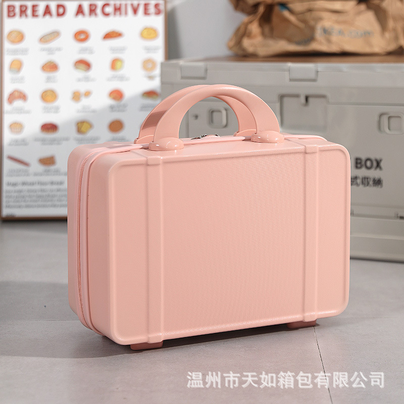 xiaoqing new high-looking retro suitcase red hand gift 14-inch cosmetic case gift box cosmetic case customization full figure
