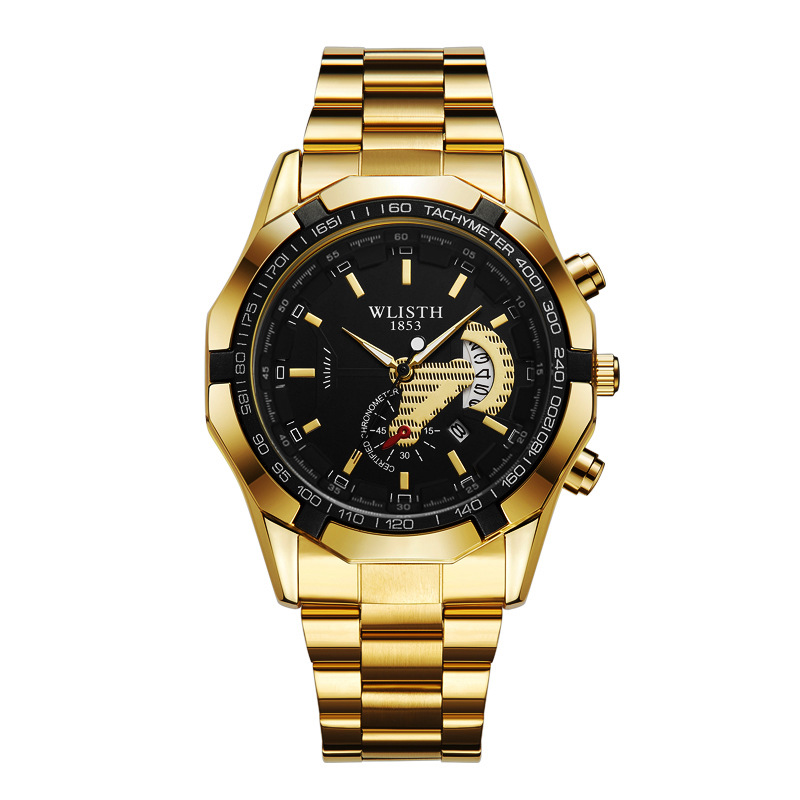 walishi watch waterproof non-mechanical watch large dial men's watch calendar cross-border sports watch creative men's watch details Picture