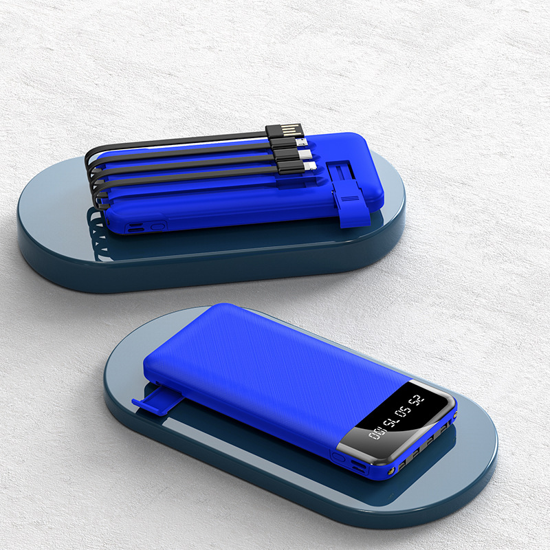 cross-border wholesale gifts with cable power bank 20000 ma large capacity convenient mobile power customized logo Specification drawing