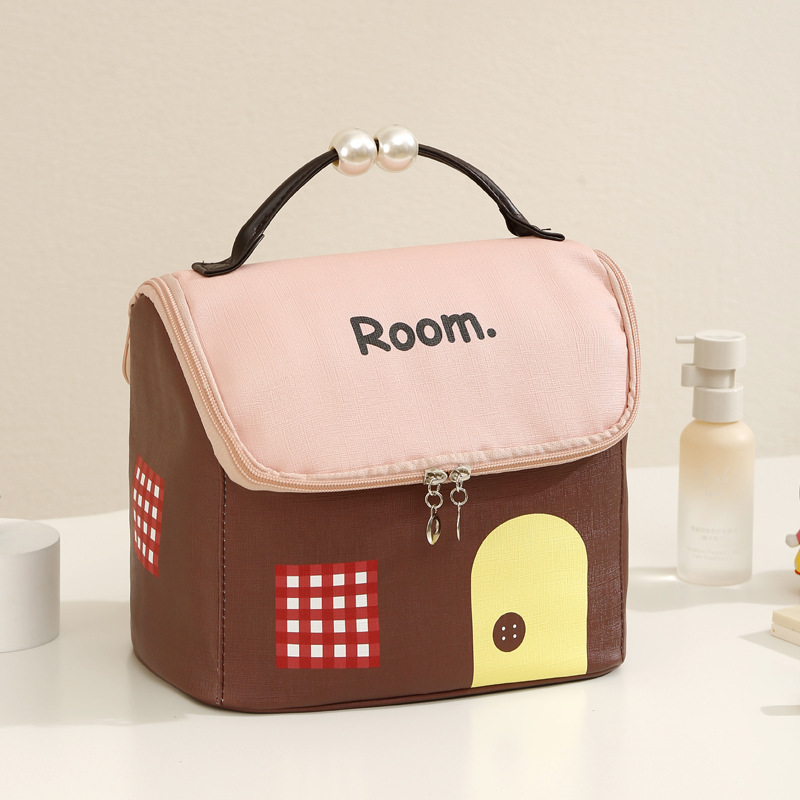 dopamine house cosmetic bag women's large capacity partition portable 2025 new waterproof travel product carrying case full figure