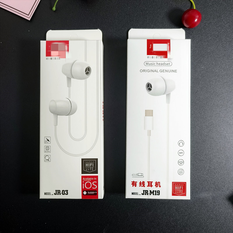 smartphone headset 3.5 round hole/type-c interface wide mouth earphone drive-by-wire with microphone can answer phone calls details Picture