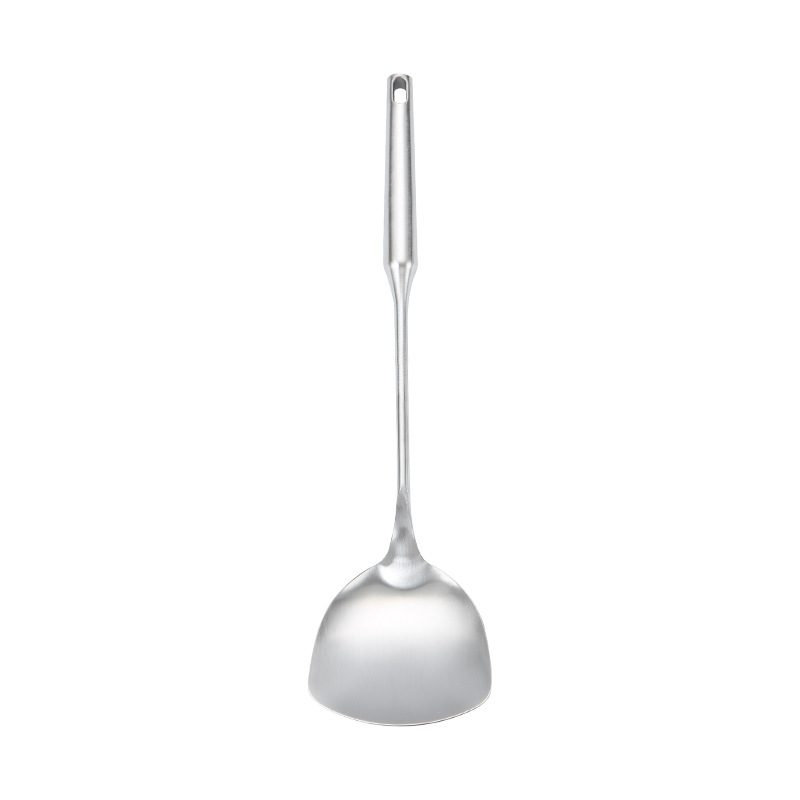 non-magnetic spatula stainless steel kitchenware hollow handle ladel sanding matte high-end thickened shovel spatula oil control details Picture