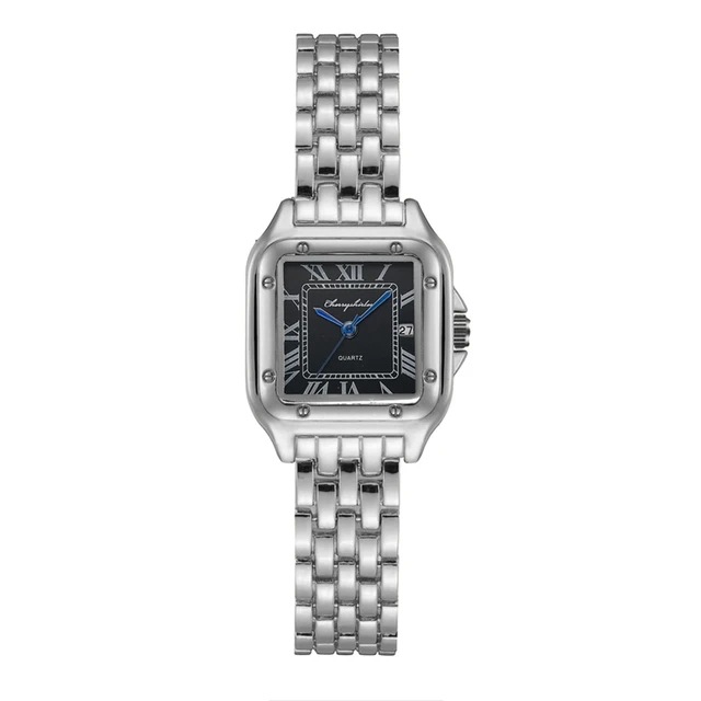 hot-selling new products square simple design couple quartz watch fashion stainless steel women's watch set Item Picture