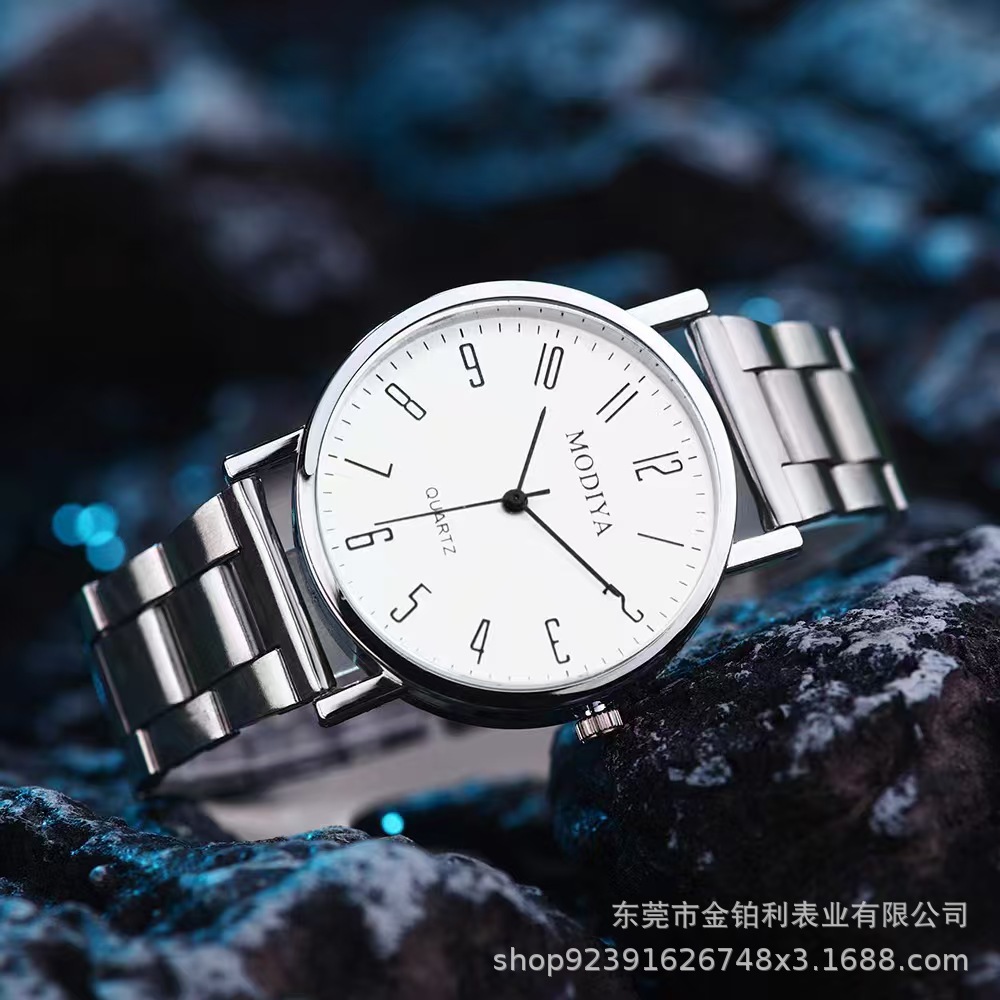 factory direct sales hot cross-border gift watch wholesale men's watch stainless steel quartz men's watch details Picture