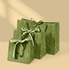 green gift bag green ribbon gift bag clothing handbag gift box with handbag gift packaging bag Item Picture