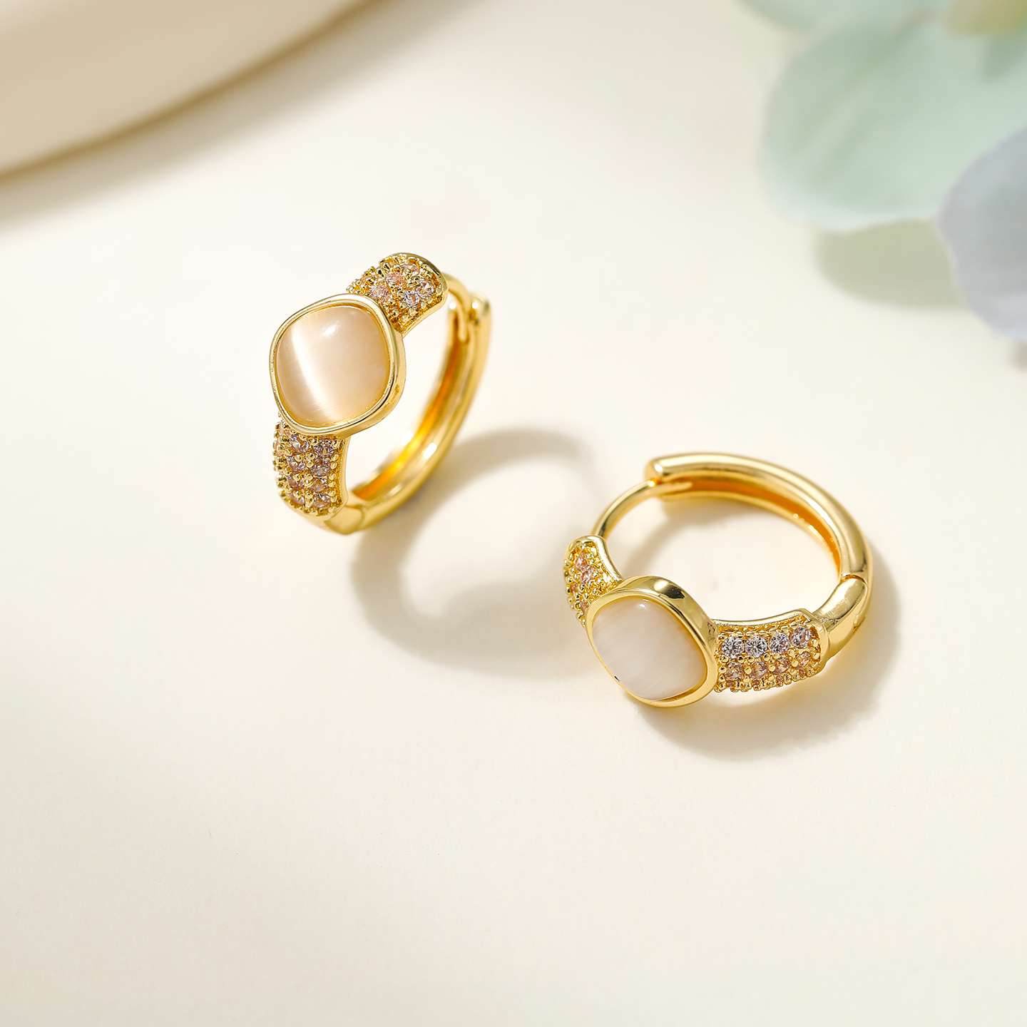 潮流耳钉耳针耳饰女韩版简约百搭贝壳饰品嘻哈风个性耳饰品配饰饰品饰品