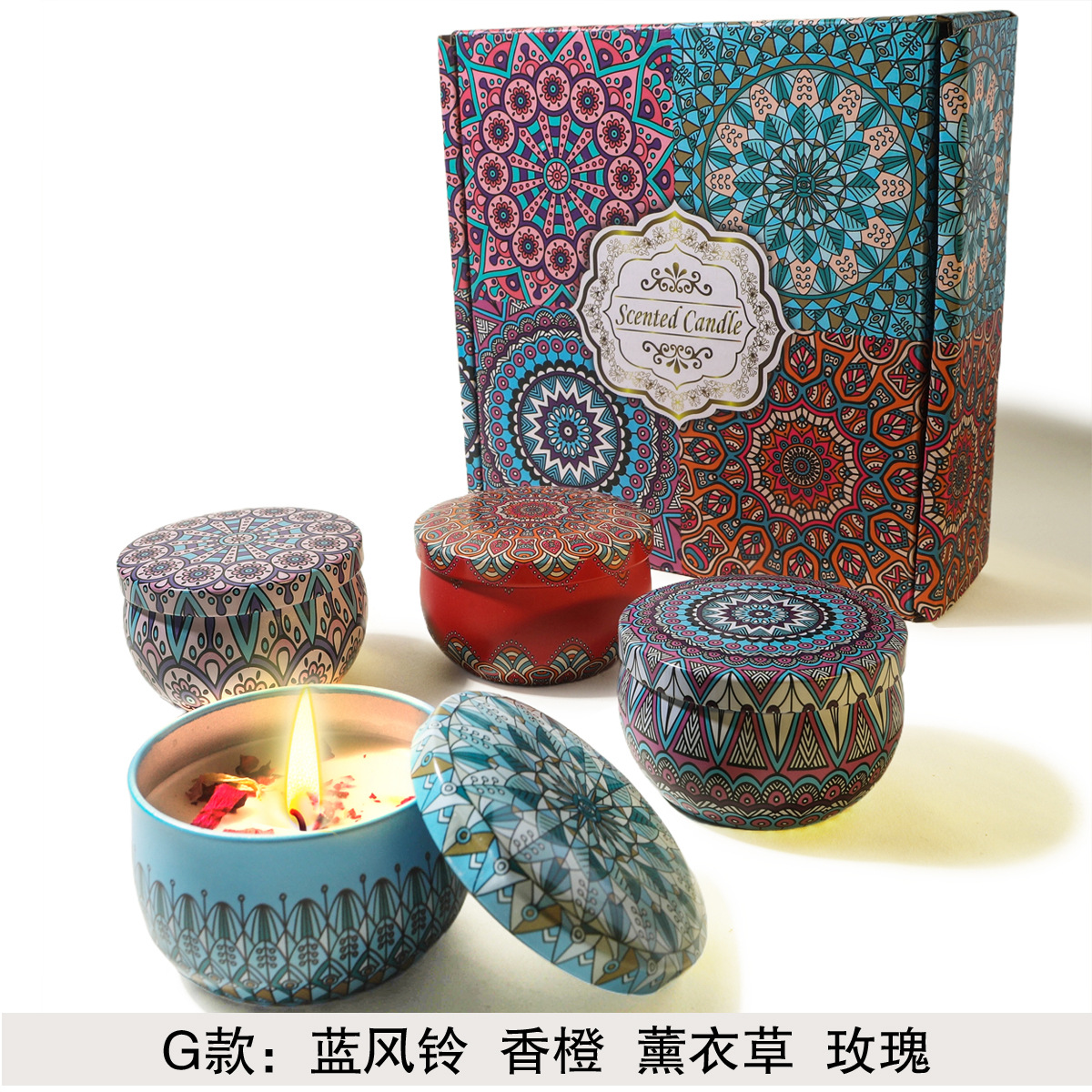 4-piece gift box cross-border dry flower fragrance candle birthday gift hand gift flower fragrance incense Application Scenario