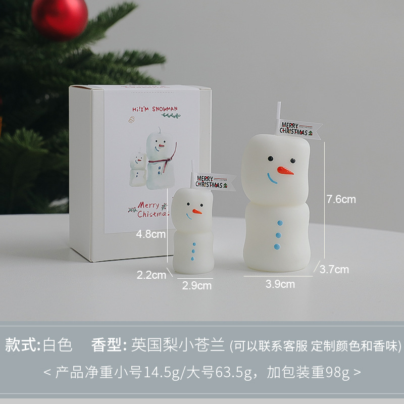 christmas small gift fragrance hand gift birthday gift creative cross-border snowman christmas aromatherapy candle full figure