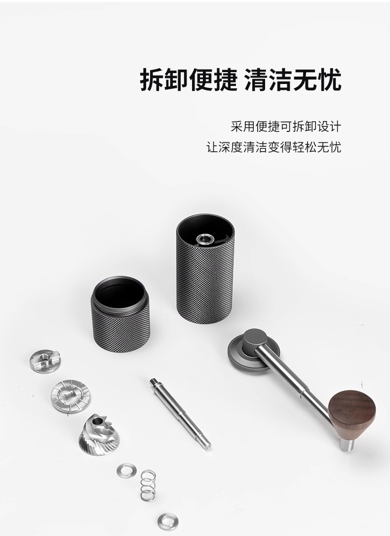 The Chestnut Nano portable folding hand-cranked coffee grinder is a household coffee bean grinder with a central axis positioning, foldable, portable and pocket-fitting stainless steel Nano coffee grinder pic 15