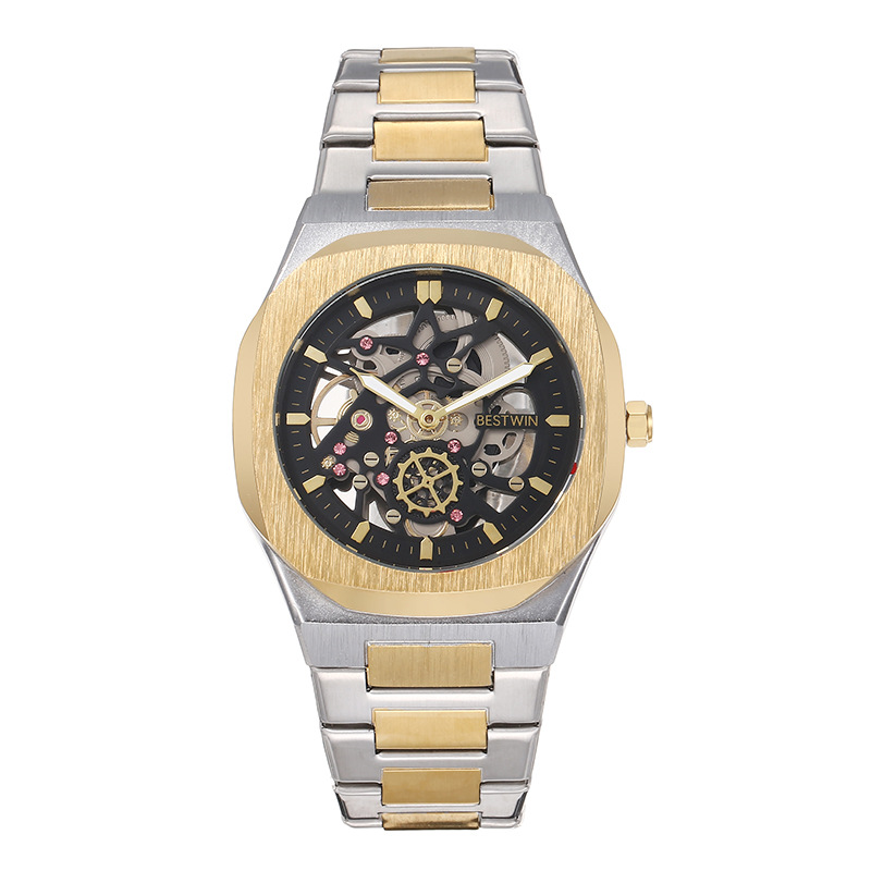 fashion alloy watch men's watch bestwin hollow butterfly clasp live broadcast foreign trade men's quartz watch watch wholesale Item Picture