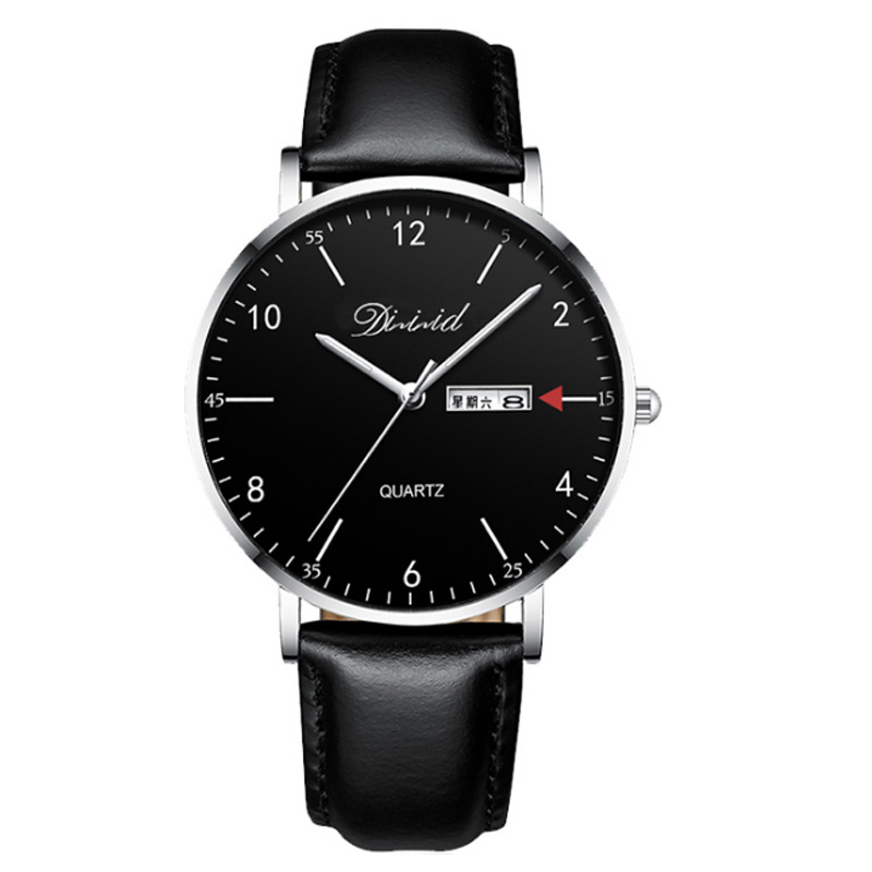 diz youth examination watch male student trendy non-mechanical watch junior high school students luminous waterproof quartz watch details Picture