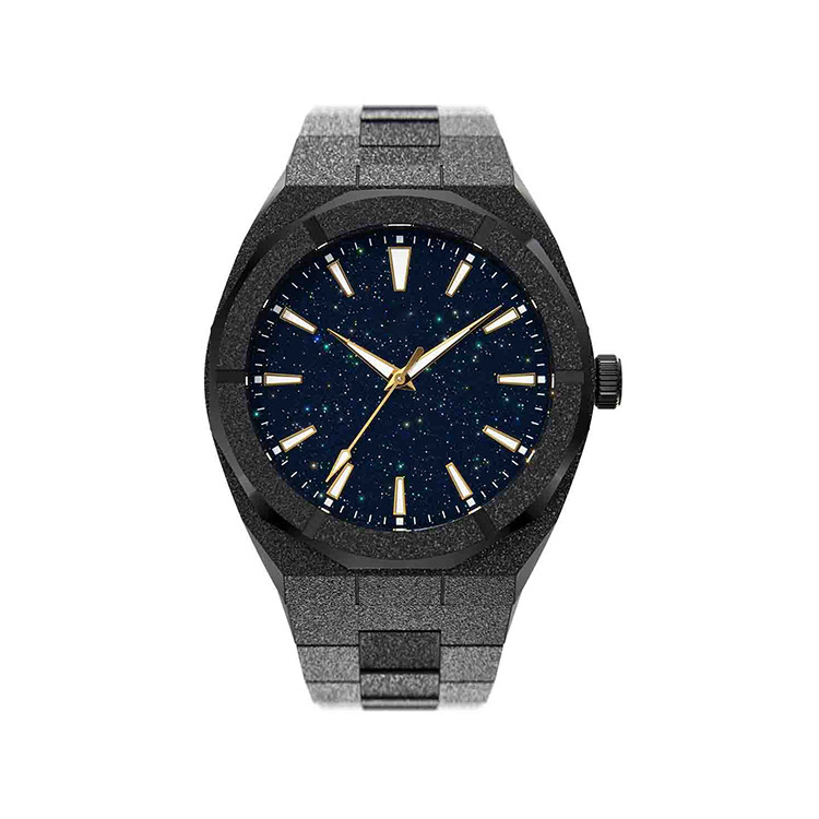 dongguan factory in stock supply stainless steel pr corundum men's watch waterproof business cross-border hot selling quartz watch Item Picture