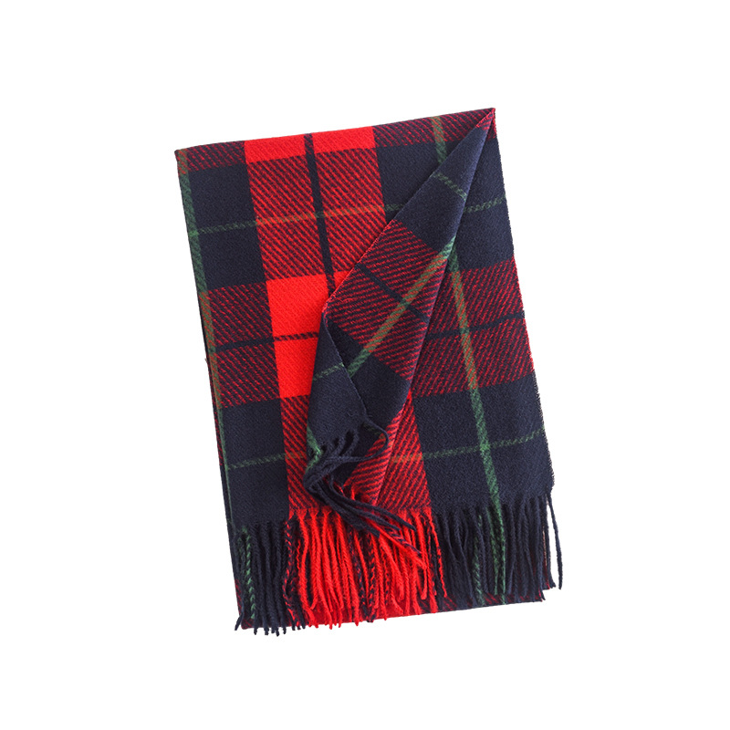 new year ankela red plaid scarf winter atmosphere all-match women's cashmere feel scarf warm shawl Item Picture