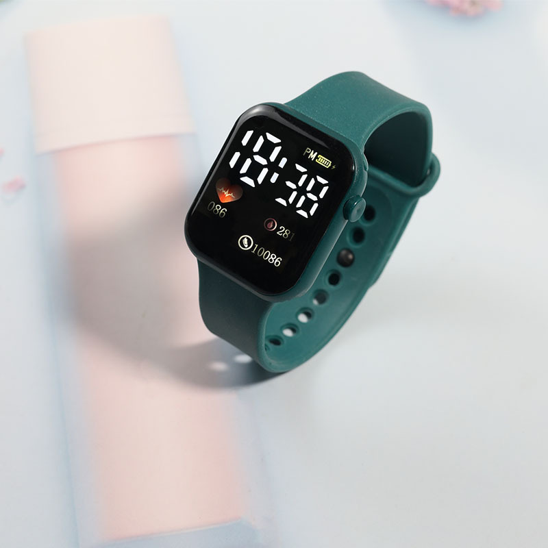 new y1 love led watch simple square men's and women's digital sports student fashion electronic watch full figure