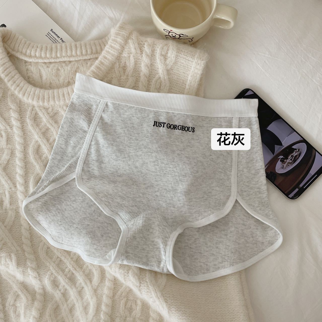 sports style comfortable boxer briefs summer fashion new three-dimensional comfortable traceless mid waist anti-exposure women's underwear full figure