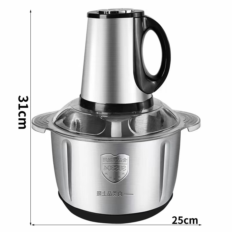 cross-border stainless steel meat grinder small household mixer dumpling meat stuffing large capacity automatic cooking machine wholesale Item Picture