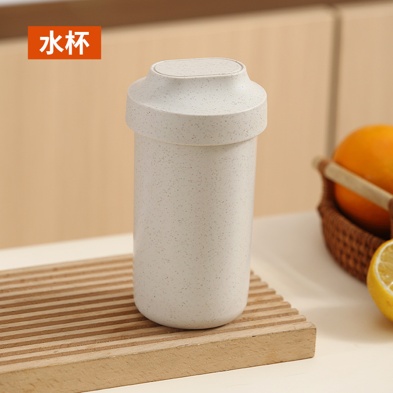 simple compartment student plastic lunch box office worker wheat straw bento box microwaveable light food fat reducing lunch box details Picture