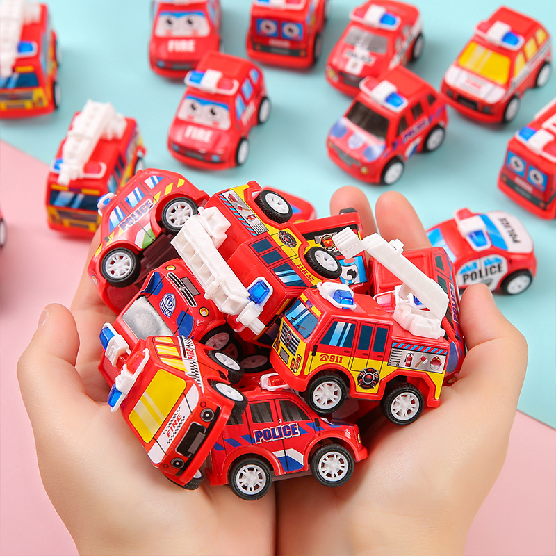 children's pull back car fire truck engineering vehicle mini car model little boy car excavator toy gift Application Scenario