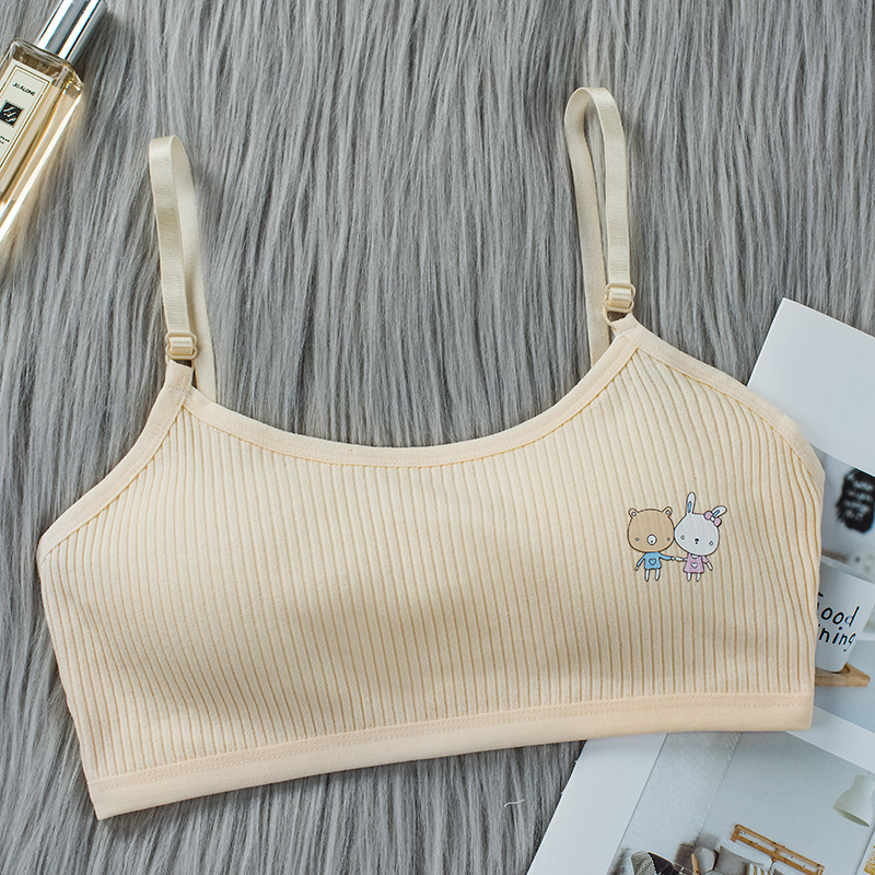 [spot delivery in seconds] student underwear adjustable cotton vest high school student junior high school development sports bra Specification drawing