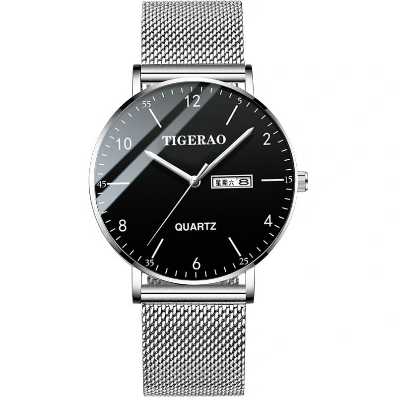 tiktok watch men's waterproof double calendar trendy starry sky non-mechanical watch quartz watch luminous new wholesale cross-border full figure