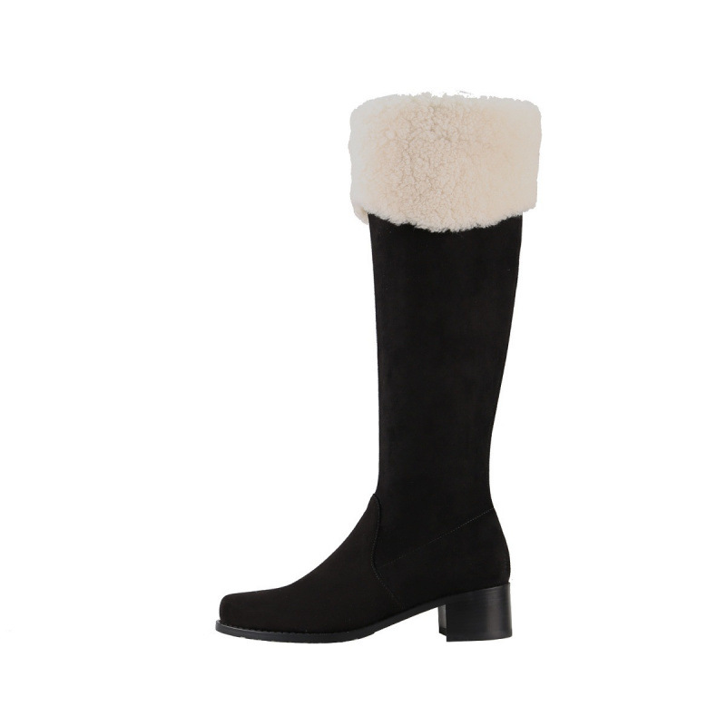 wool version ~ grape ma same lamb wool boots warm thick snow boots female winter cotton-padded shoes with velvet boots Item Picture