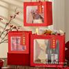 square gift bag spring festival festive gift bag red thick bronzing craft handbag full figure