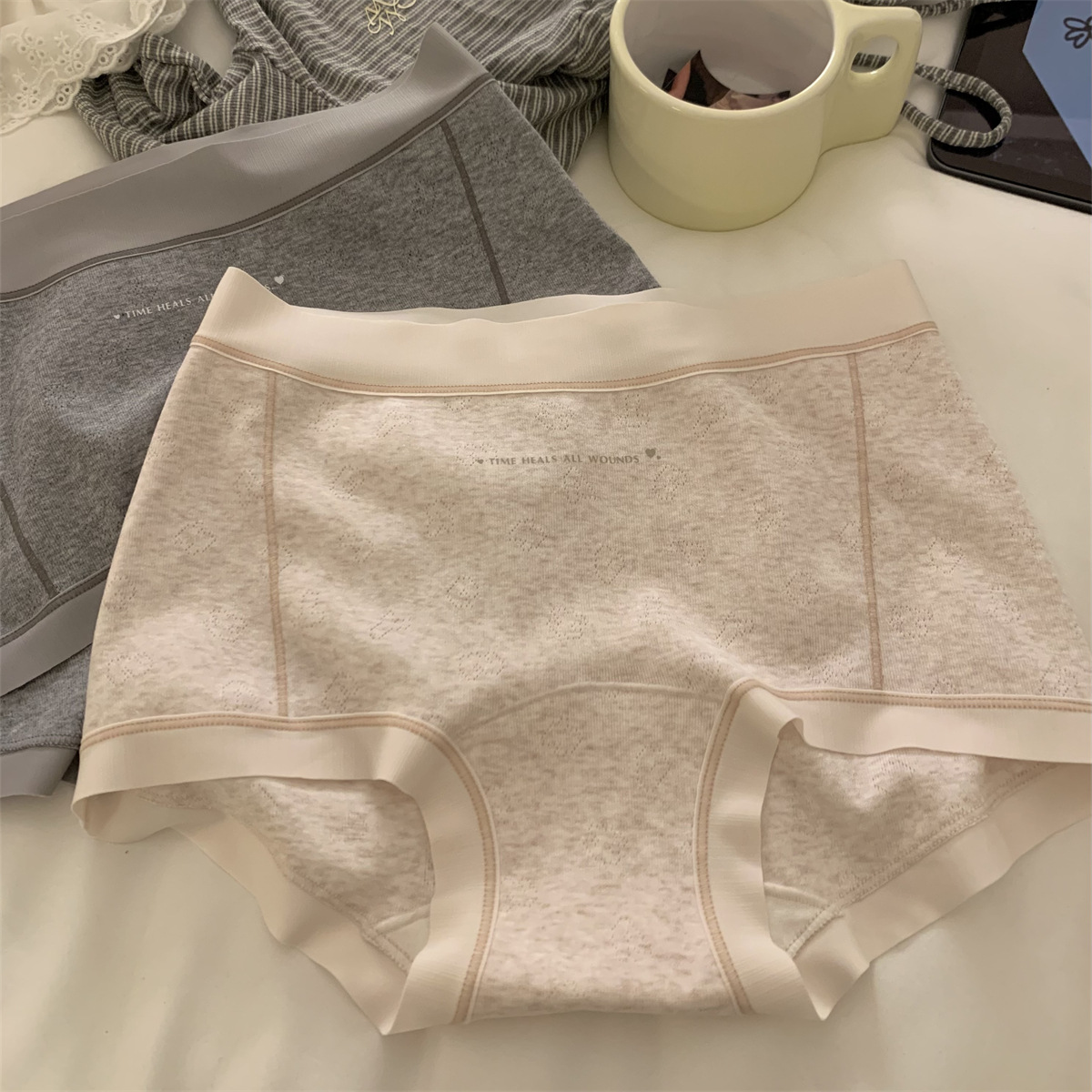 "no eight" [free rhythm] girls' boxers women's safety panties women's pure cotton antibacterial details Picture