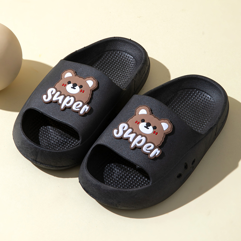 eva children's slippers cute cartoon boys and girls baby child gommino middle and big children parent-child sandals summer details Picture