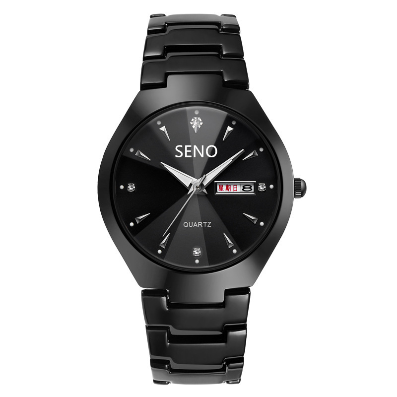 source manufacturer watch wholesale southeast asian hot quartz watch double calendar women's waterproof women's watch one piece dropshipping watch full figure