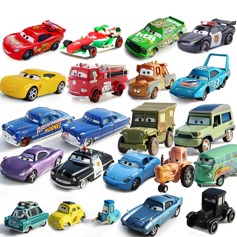 racing car story children's toy car metal car mcqueen uncle mai car wang luba police chief screw die Item Picture