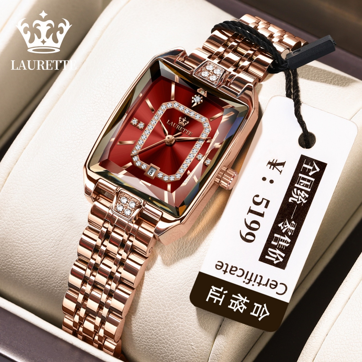 laurate new ladies watch waterproof affordable luxury fashion quartz watch tik tok live stream foreign trade popular style one piece dropshipping full figure