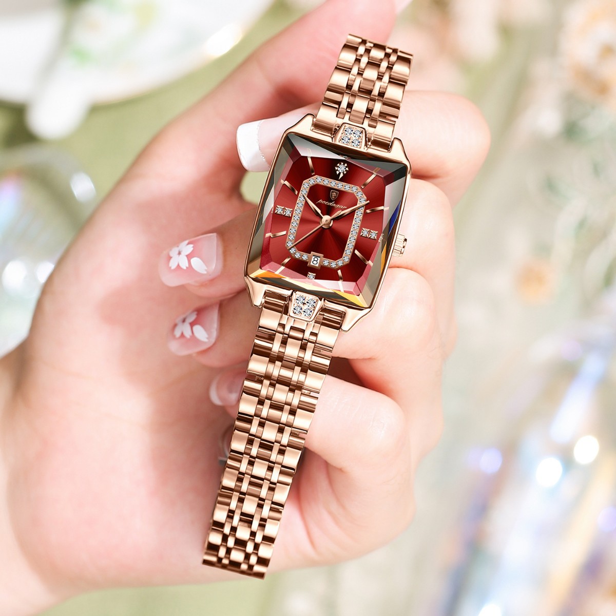 swiss brand square women's watch new luxury waterproof fashion watch live foreign trade popular style one piece dropshipping Application Scenario