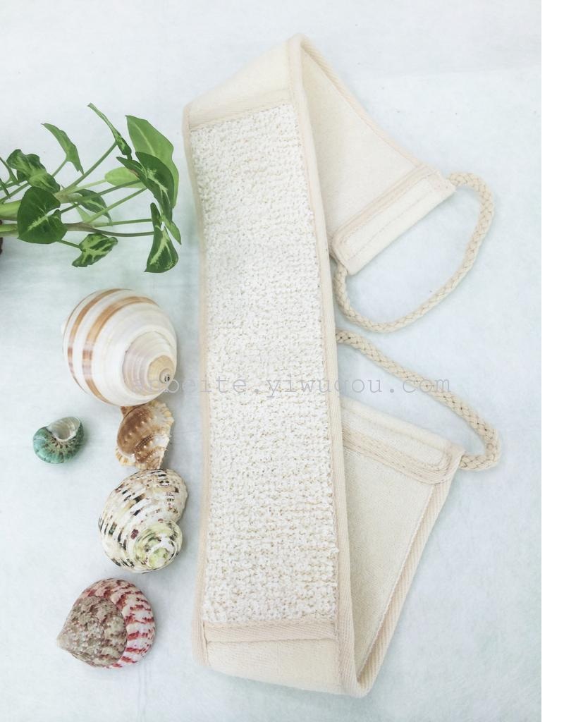 点麻搓澡巾 沐浴用品 洗澡用品 免搓澡巾 拉背带麻布搓澡巾