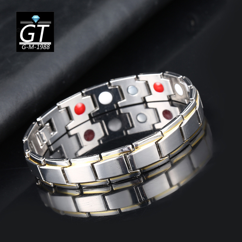 amazon cross-border hot detachable magnet bracelet men's european and american men's metal couple jewelry bracelet bracelet details Picture