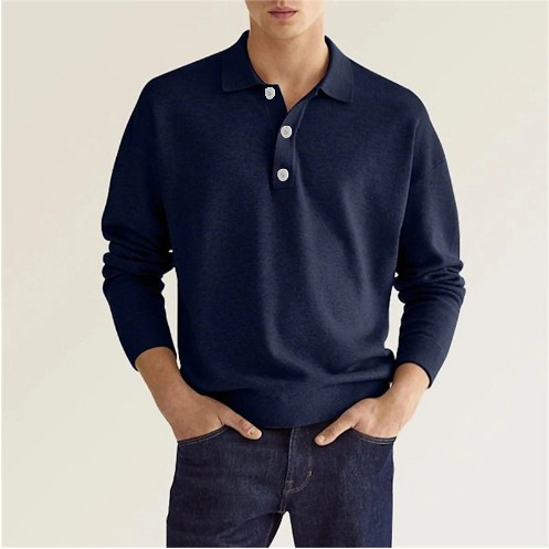2025 spring and autumn men's long-sleeved lapel  shirt fashion button men's casual jacket  shirt cross-border men's top Application Scenario