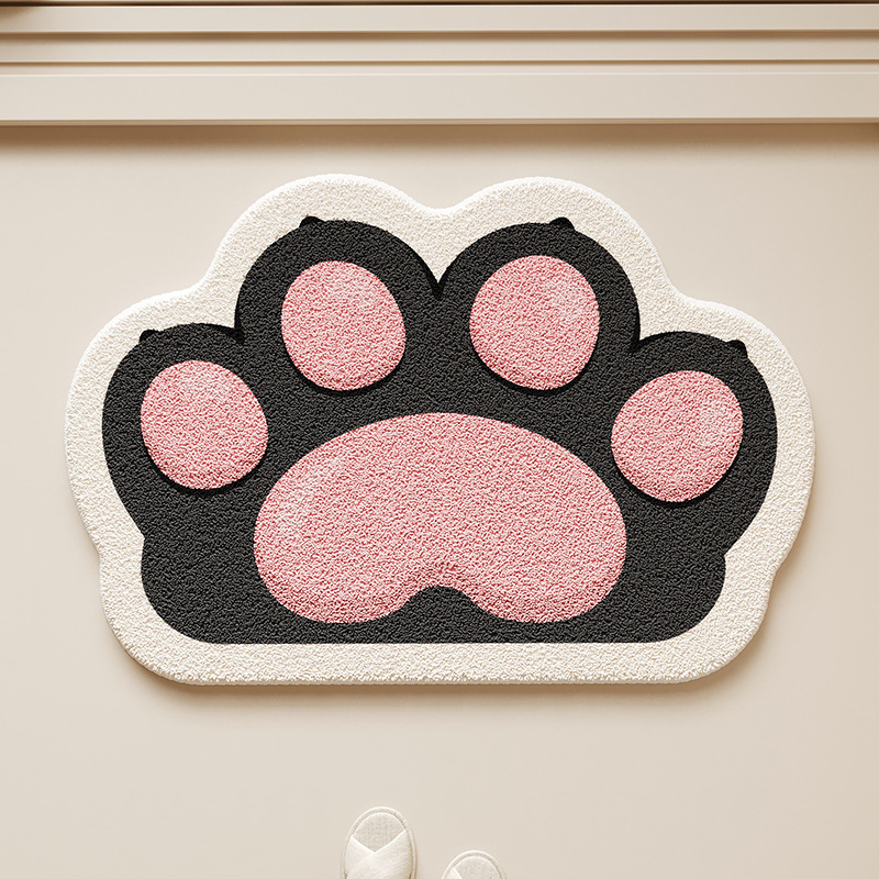 cute ins cashmere-like floor mat bathroom entrance easy-care door mat bathroom non-slip floor mat bedroom bedside blanket details Picture