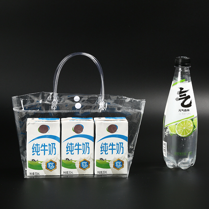spot pvc plastic handbag candy flowers gift gift bag custom logo transparent gift bag full figure