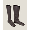 [clobber queen & times town store recruitment] elastic sheepskin thin boots flat overknee long boot high-top boots full figure