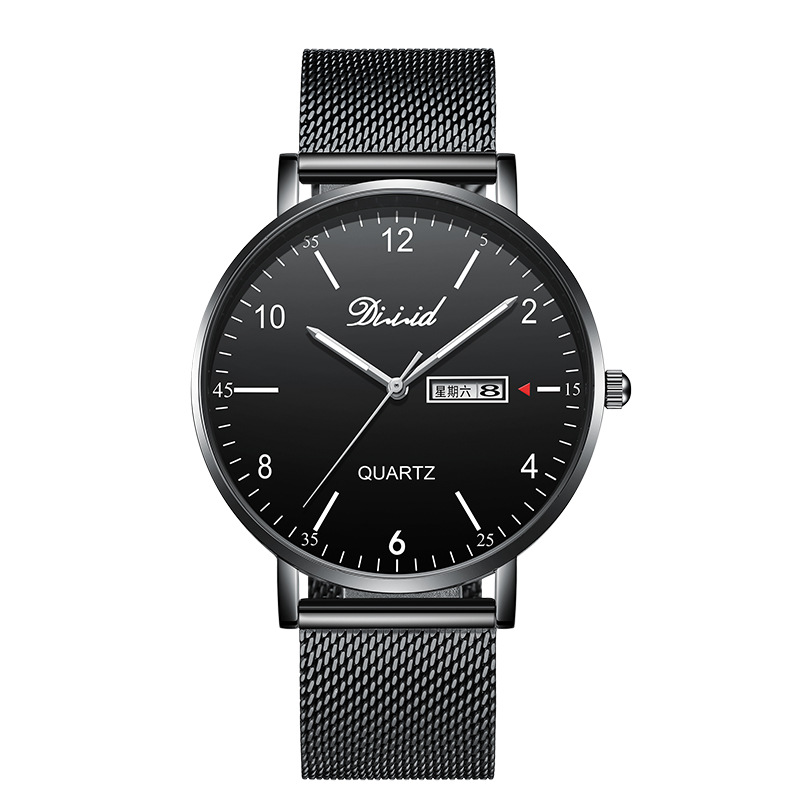 diz youth examination watch male student trendy non-mechanical watch junior high school students luminous waterproof quartz watch Specification drawing
