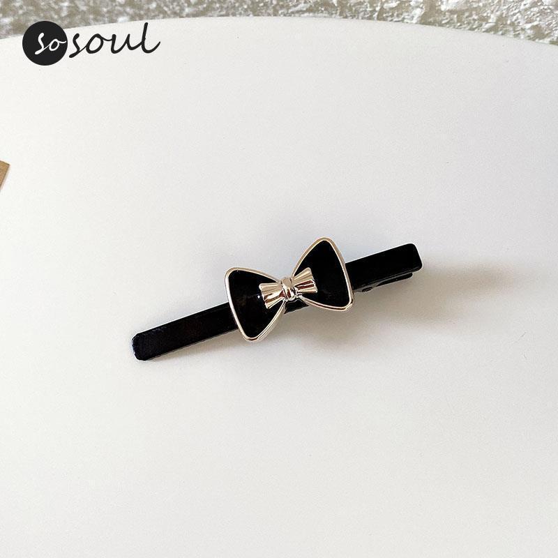 bang clip forehead barrettes female side summer simplicity bow hair clip little clip headdress duckbill clip full figure